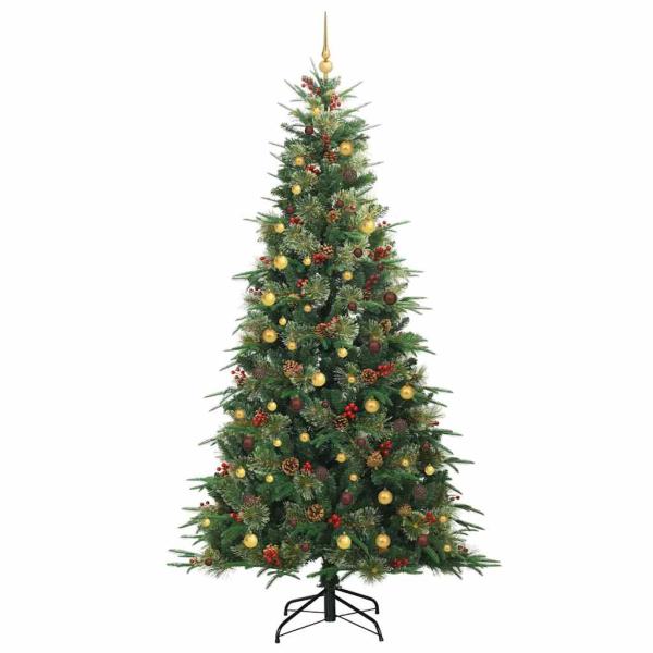 Künstlicher klappbarer Weihnachtsbaum Grün 240 cm PE und PVC