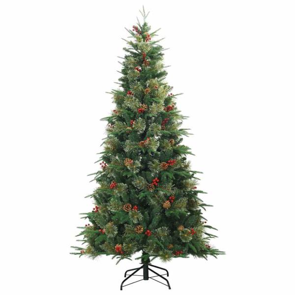 Künstlicher klappbarer Weihnachtsbaum Grün 240 cm PE und PVC
