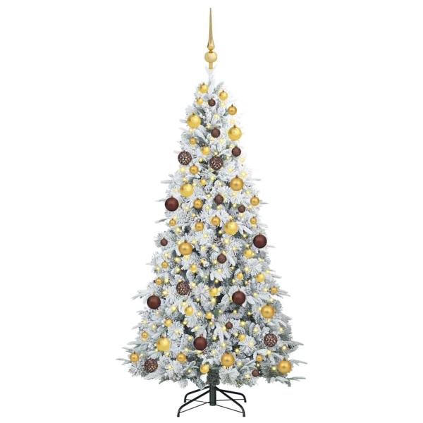 Künstlicher klappbarer Weihnachtsbaum Weiß 180 cm PE und PVC