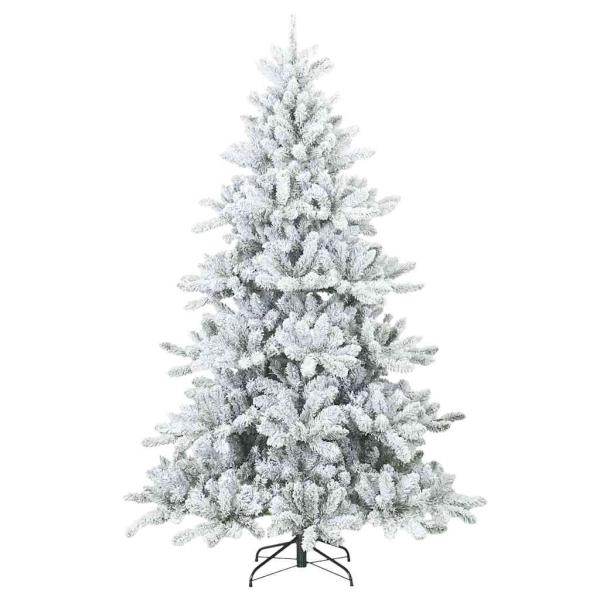 Künstlicher klappbarer Weihnachtsbaum Weiß 180 cm PVC und Stahl
