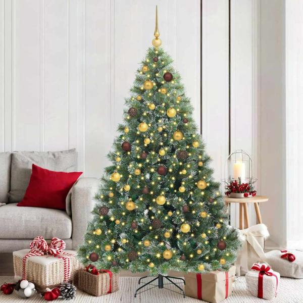 ARDEBO.de - Künstlicher Weihnachtsbaum mit 300 LEDs Grün 180 cm PE und PVC