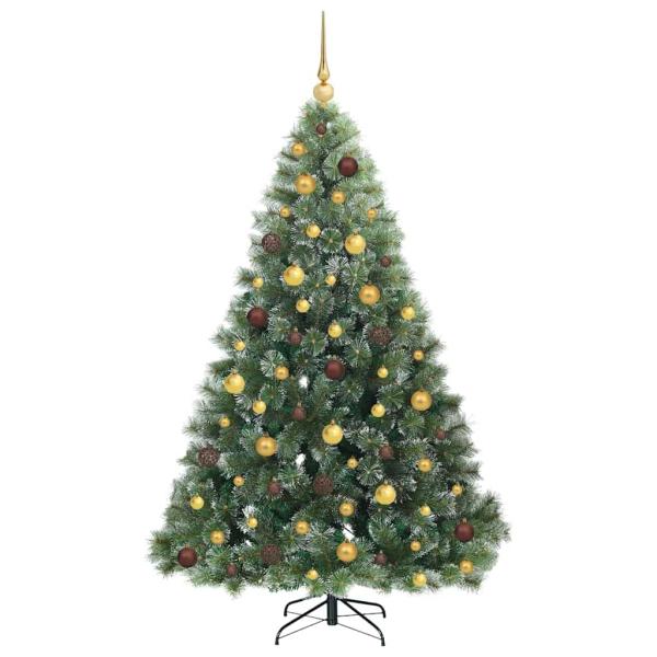 Künstlicher Weihnachtsbaum mit 300 LEDs Grün 180 cm PE und PVC
