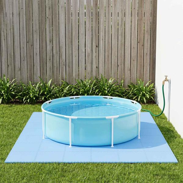 ARDEBO.de - Pool Bodenschutzmatte 24 stk. Blau 8,64 m² EVA-Schaum