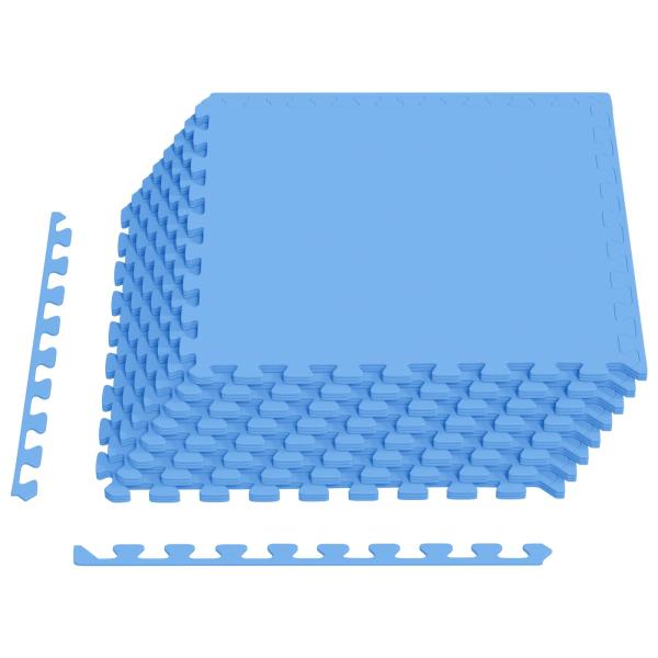 Pool Bodenschutzmatte 24 stk. Blau 8,64 m² EVA-Schaum