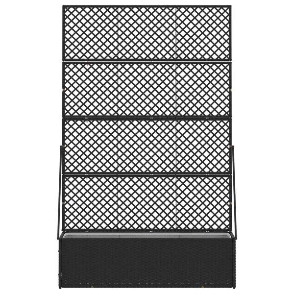 Garten-Spalier-Pflanzer Schwarz 105 x 30 x 170 cm Metall