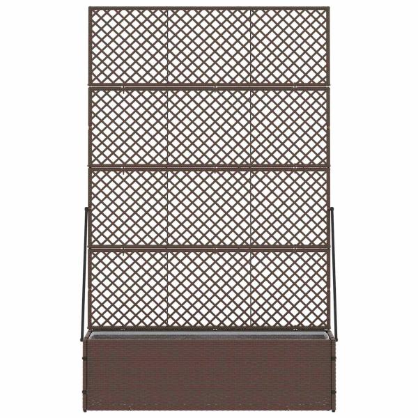 Garten-Spalier-Pflanzer Braun 105 x 30 x 170 cm Metall
