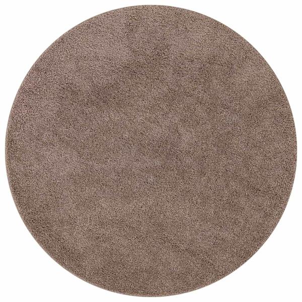 Anti-Rutsch Shaggy Teppich Braun 90 x 90 cm PP
