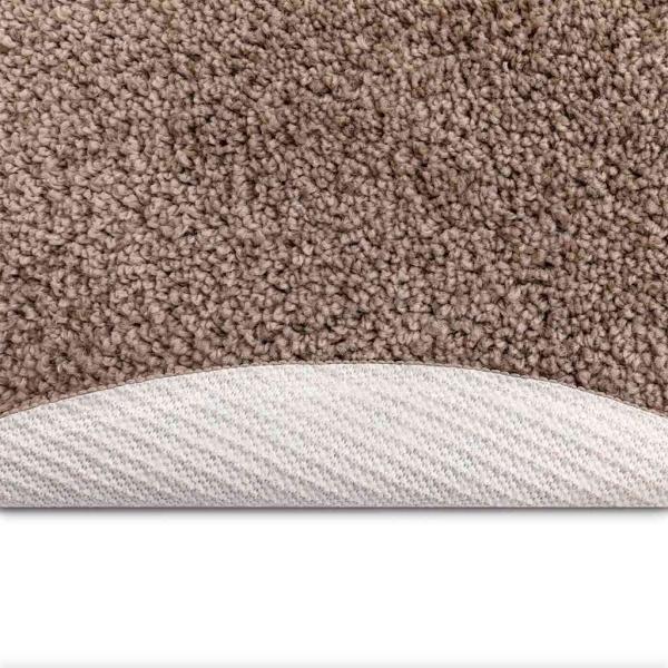 Anti-Rutsch Shaggy Teppich Braun 90 x 90 cm PP