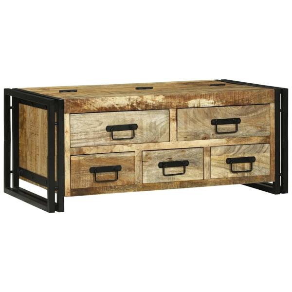ARDEBO.de - Couchtisch Braun 90 x 50 x 38 cm Massivholz Mango