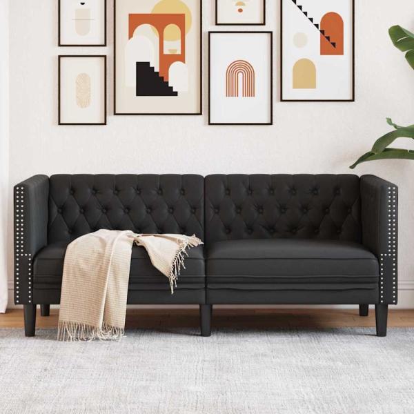 ARDEBO.de - Sofa Schwarz 174 x 74,5 x 70,5 cm PVC