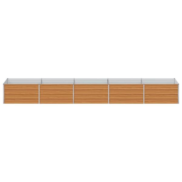 Hochbeet Hellbraun 400 x 80 x 45 cm Verzinkter Stahl