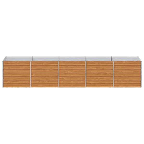 Hochbeet Hellbraun 400 x 80 x 77 cm Verzinkter Stahl
