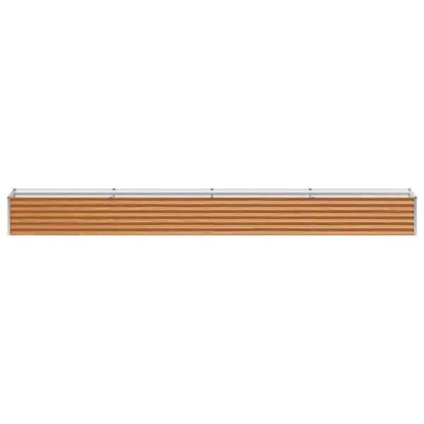 Hochbeet Hellbraun 390 x 50 x 36 cm Verzinkter Stahl