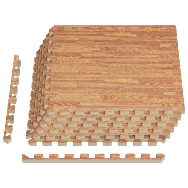 Fußmatten 6 stk. Holz 2,16 m² EVA-Schaum