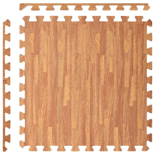 Fußmatten 6 stk. Holz 2,16 m² EVA-Schaum