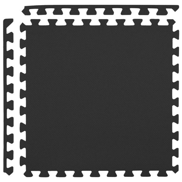 Fußmatten 24 stk. Schwarz 8,64 m² EVA-Schaum