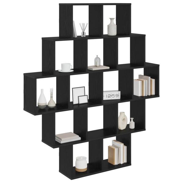 Wandregal Schwarze Eiche 120 x 20 x 136 cm Holzwerkstoff