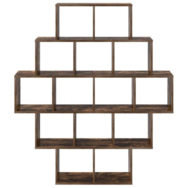 Wandregal Raucheiche 120 x 20 x 136 cm Holzwerkstoff