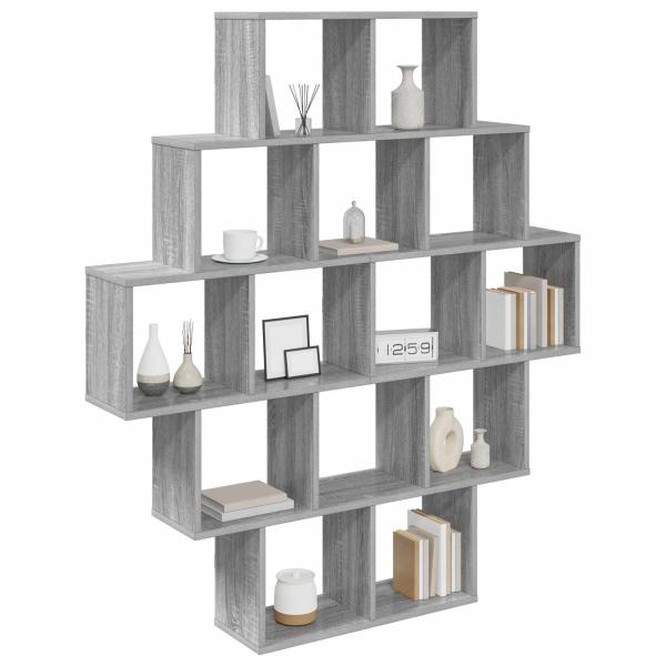 Wandregal Sonoma-Grau 120 x 20 x 136 cm Holzwerkstoff