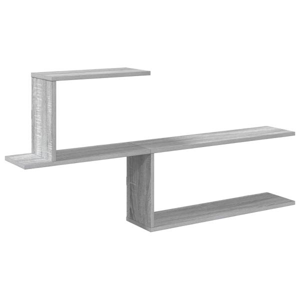 Wandregal Sonoma-Grau 122 x 18 x 60 cm Holzwerkstoff