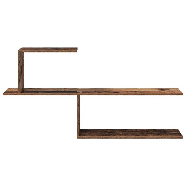Wandregal Altholz 122 x 18 x 60 cm Holzwerkstoff