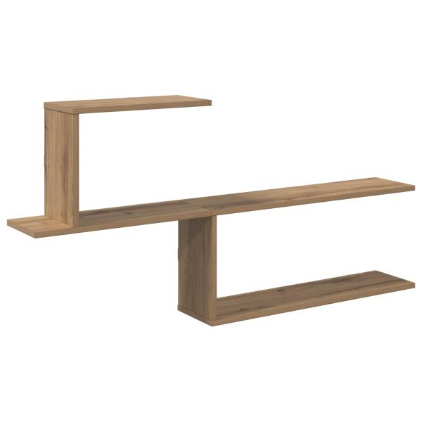 Wandregal Artisan-Eiche 122 x 18 x 60 cm Holzwerkstoff