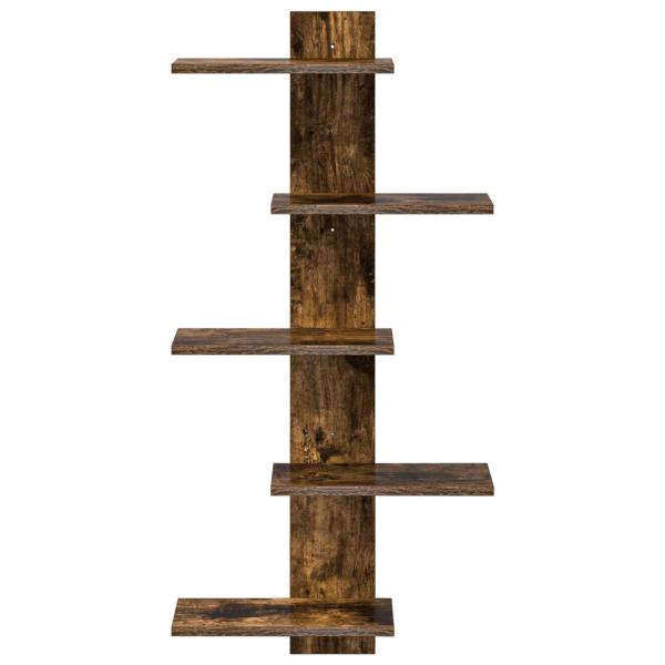 Wandregal Raucheiche 48,5 x 15 x 101 cm Holzwerkstoff