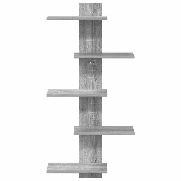 Wandregal Sonoma-Grau 48,5 x 15 x 101 cm Holzwerkstoff
