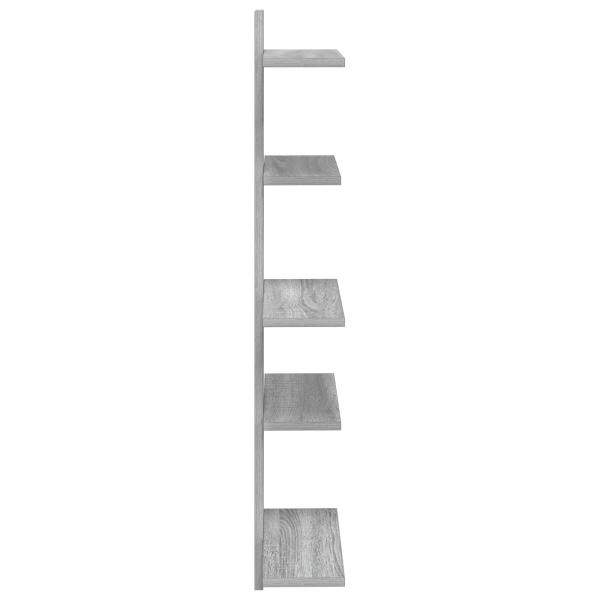 Wandregal Sonoma-Grau 48,5 x 15 x 101 cm Holzwerkstoff