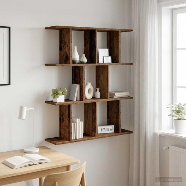ARDEBO.de - Wandregal Altholz 80 x 20 x 96 cm Holzwerkstoff