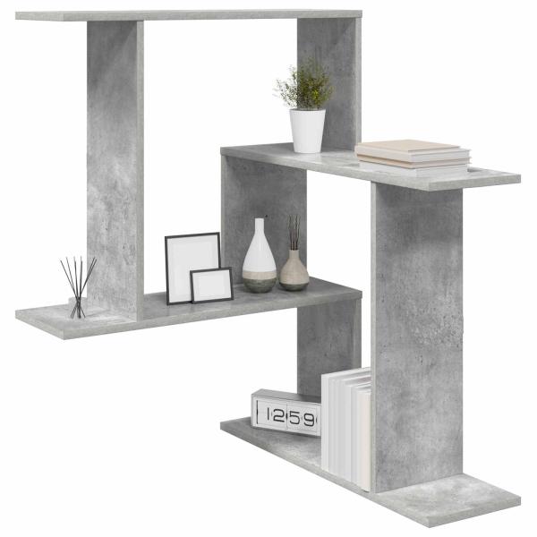 Wandregal Betongrau 67 x 67 x 87 cm Holzwerkstoff