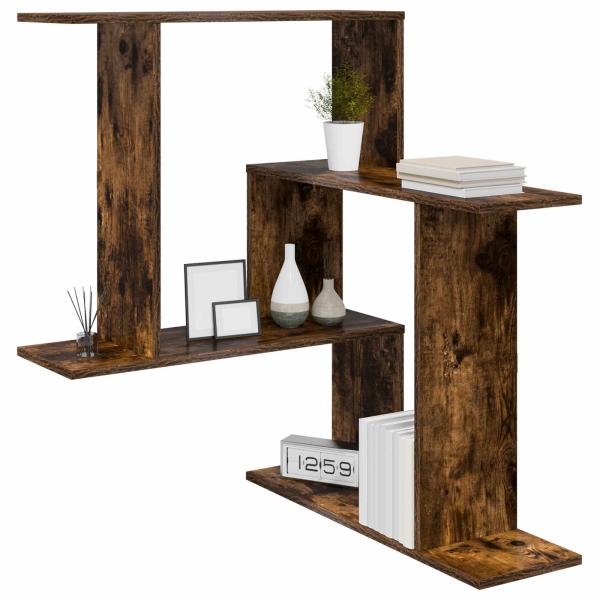 Wandregal Raucheiche 67 x 67 x 87 cm Holzwerkstoff