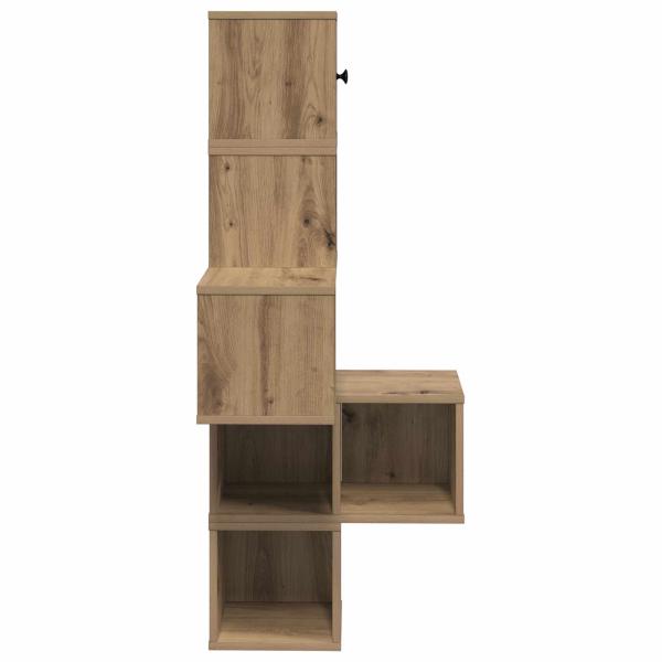 Wand-Eckregal Artisan-Eiche 48 x 48 x 120 cm Holzwerkstoff