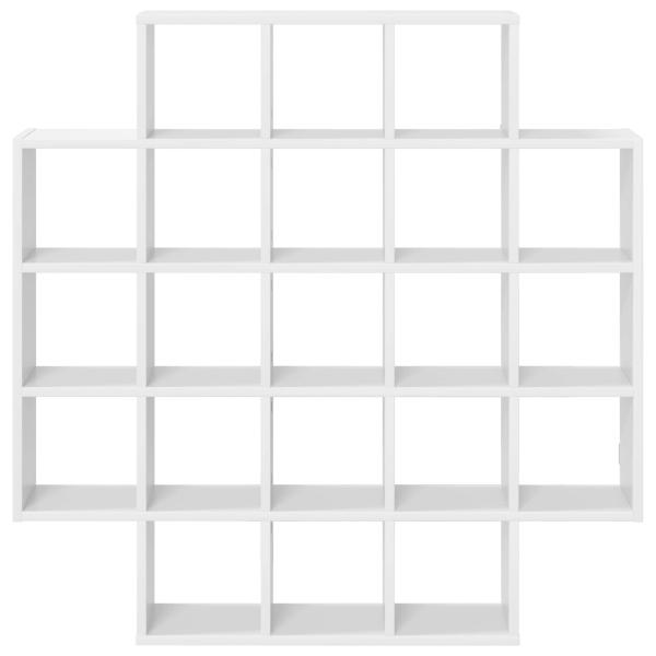 Wandregal Wei? 100 x 13 x 100 cm Holzwerkstoff
