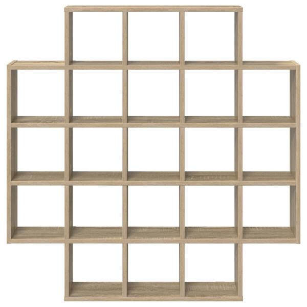 Wandregal Sonoma-Eiche 100 x 13 x 100 cm Holzwerkstoff
