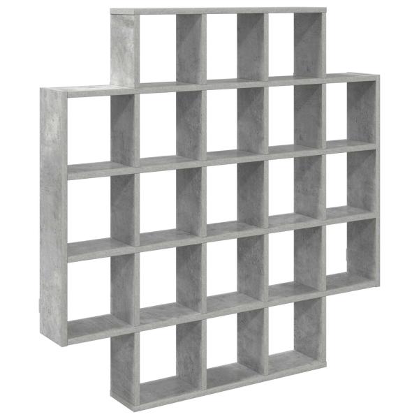 Wandregal Betongrau 100 x 13 x 100 cm Holzwerkstoff