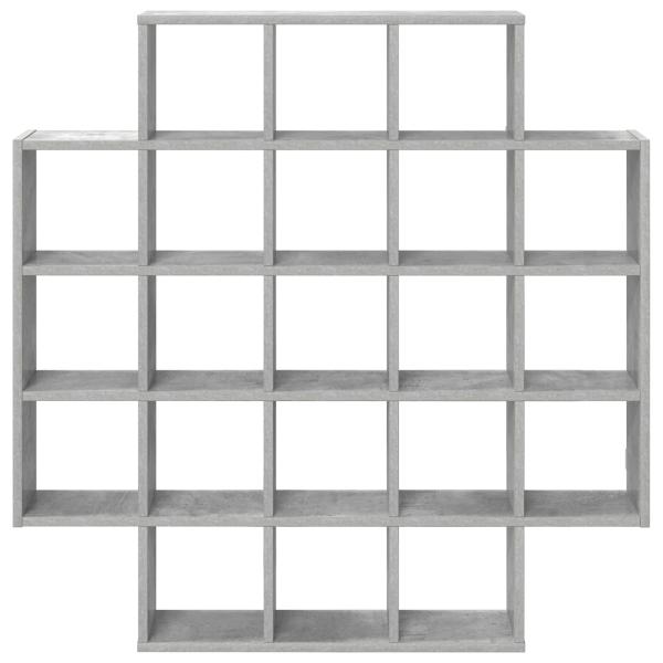 Wandregal Betongrau 100 x 13 x 100 cm Holzwerkstoff