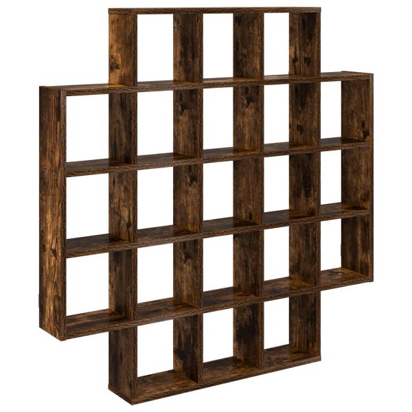 Wandregal Raucheiche 100 x 13 x 100 cm Holzwerkstoff