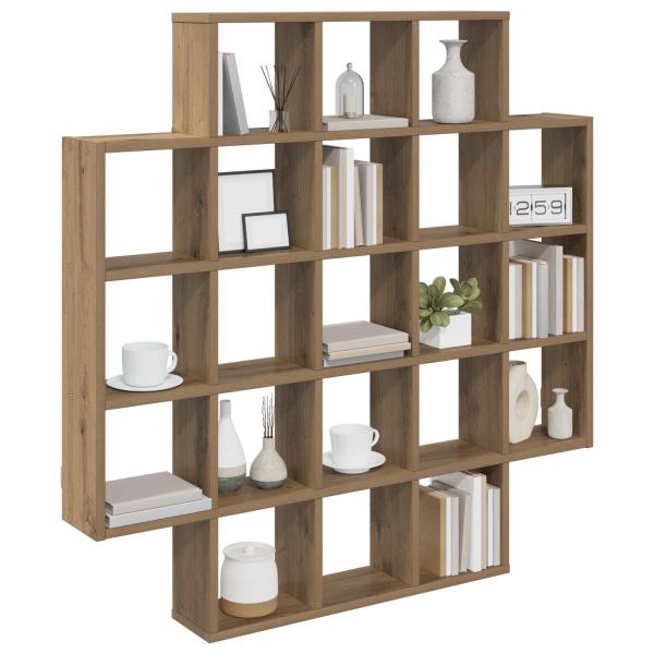 Wandregal Artisan-Eiche 100 x 13 x 100 cm Holzwerkstoff