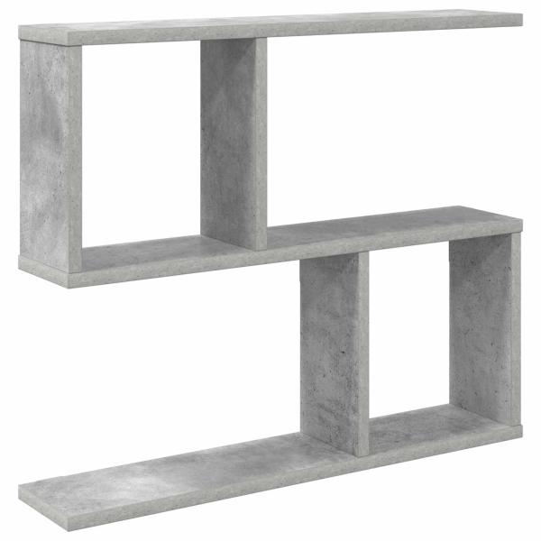 Wandregal Betongrau 60 x 12 x 50,5 cm Holzwerkstoff