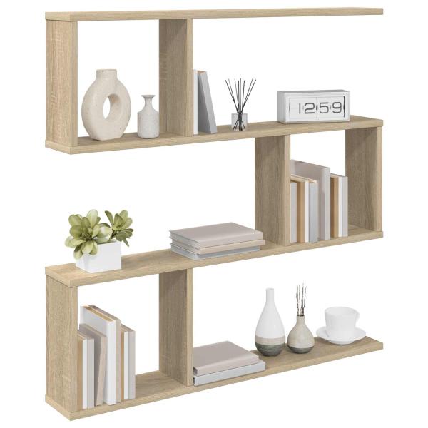 Wandregal Sonoma-Eiche 80 x 12 x 79,5 cm Holzwerkstoff