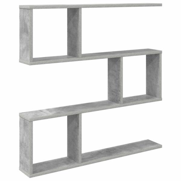 Wandregal Betongrau 80 x 12 x 79,5 cm Holzwerkstoff