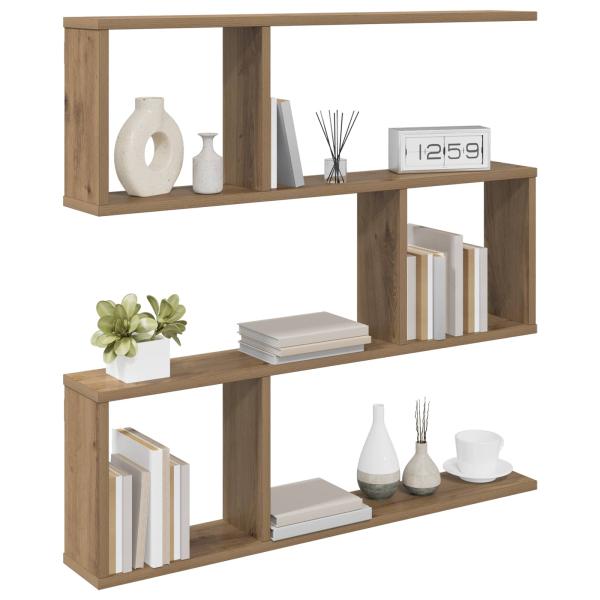 Wandregal Artisan-Eiche 80 x 12 x 79,5 cm Holzwerkstoff