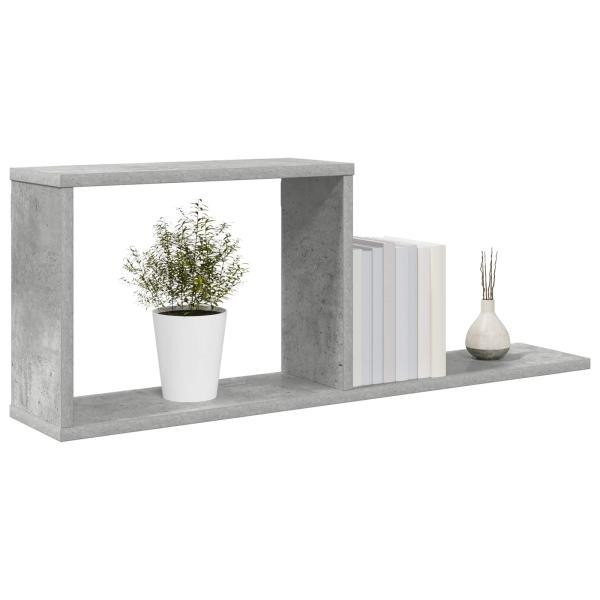 Schweberegale Betongrau 80 x 15 x 30 cm Holzwerkstoff