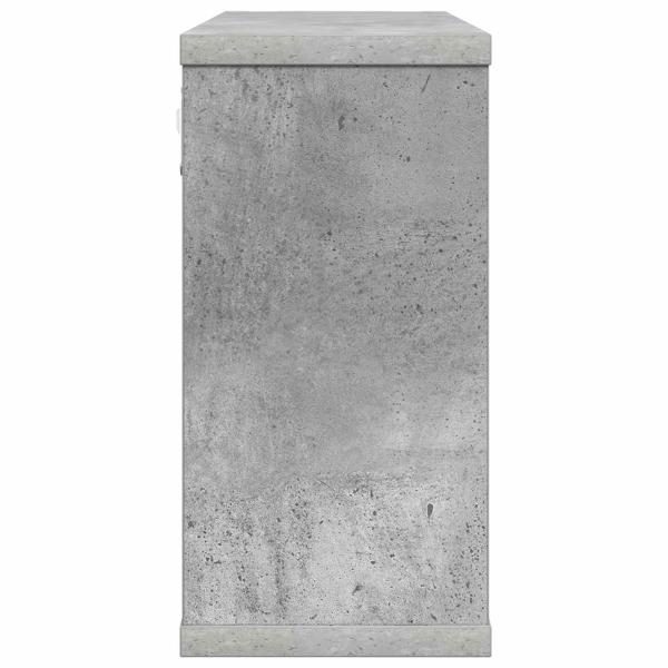 Schweberegale Betongrau 80 x 15 x 30 cm Holzwerkstoff