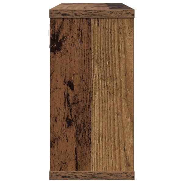 Schweberegale 2 Stk. Altholz 80 x 15 x 30 cm Holzwerkstoff