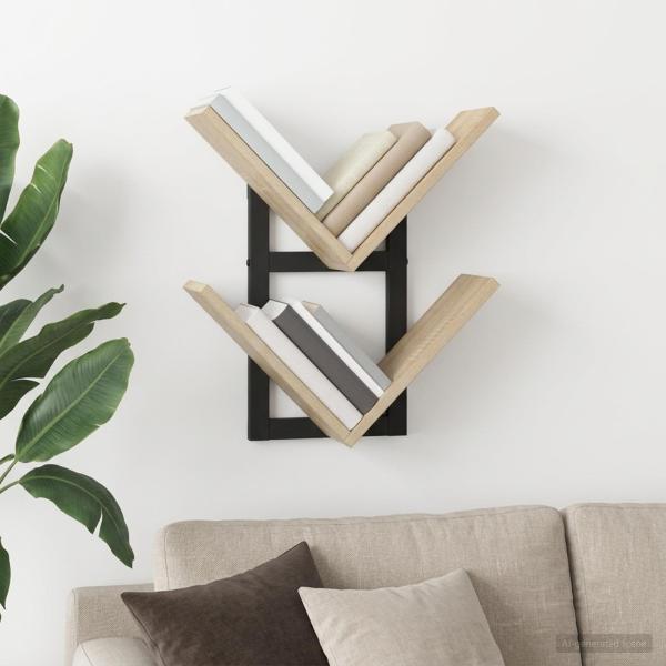 ARDEBO.de - Wandregal Sonoma-Eiche 43 x 15 x 47 cm Holzwerkstoff
