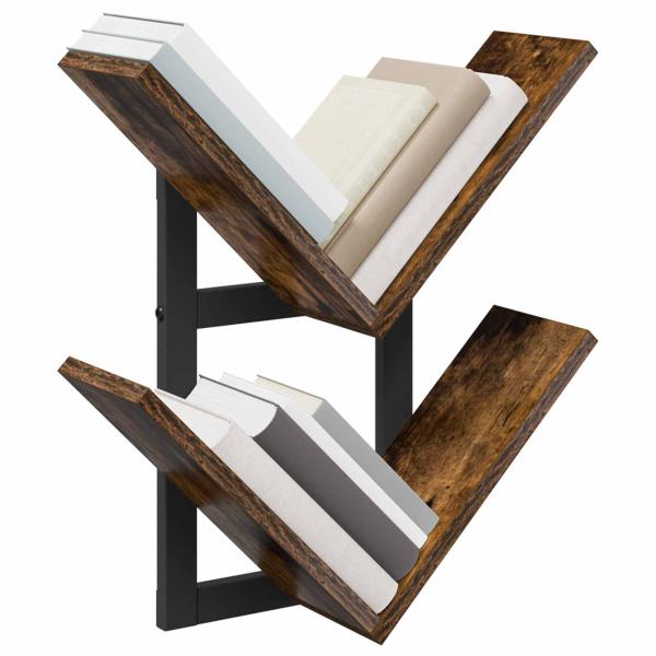 Wandregal 2 stk. Raucheiche 43 x 15 x 47 cm