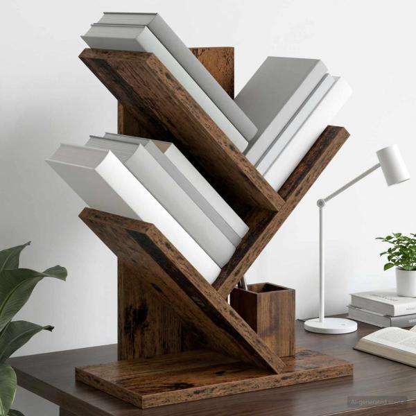 ARDEBO.de - Baumb?cherregal 3-st?ckig 30 x 18 x 40 cm Holzwerkstoff Altholz