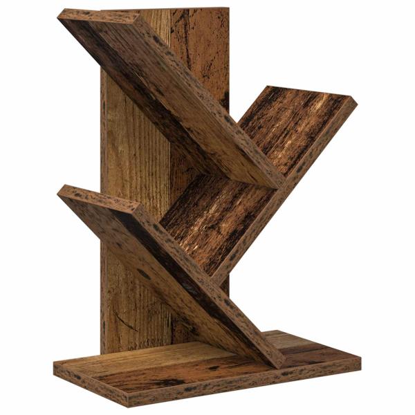 Baumb?cherregal 3-st?ckig 30 x 18 x 40 cm Holzwerkstoff Altholz